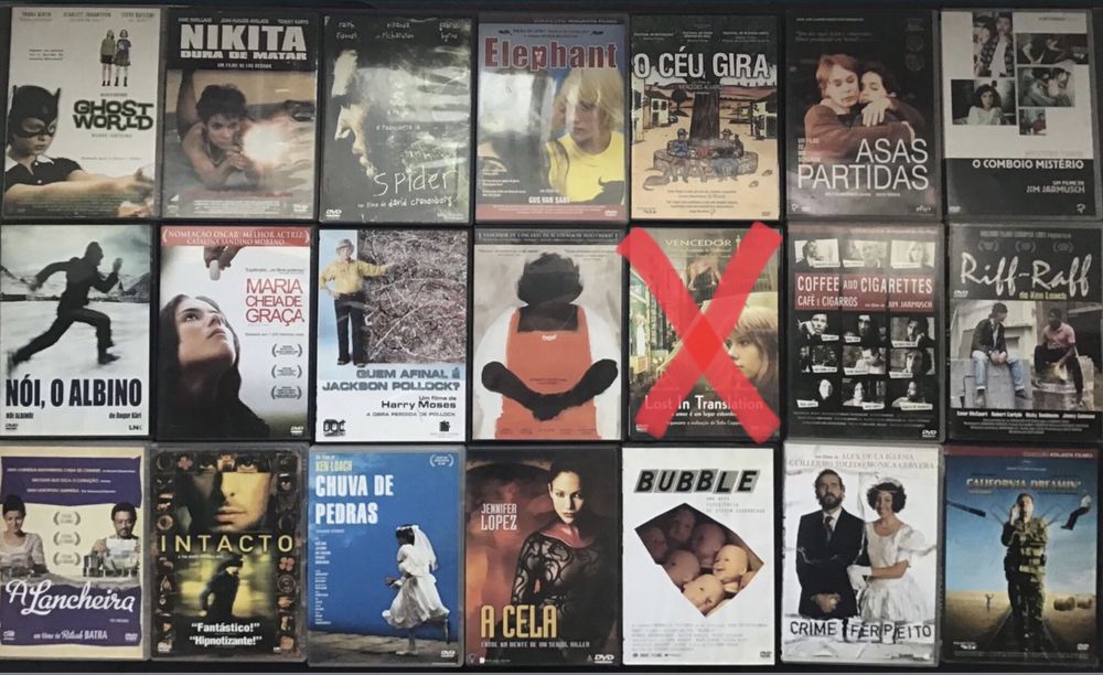 Grande lote de cinema indie, alternativo, europeu, premiado, etc