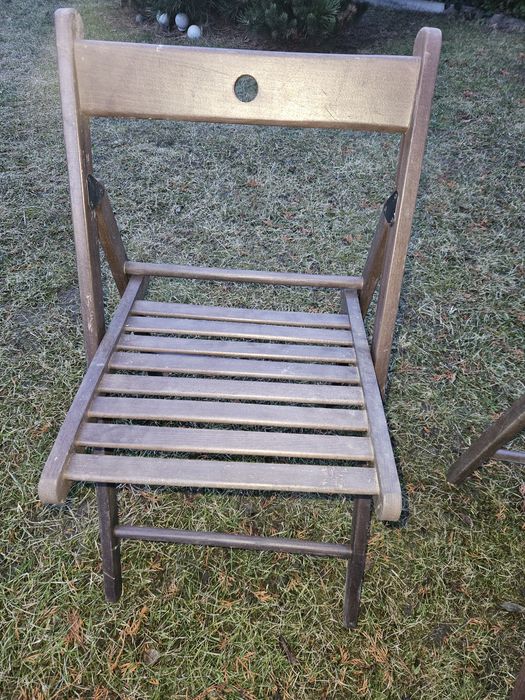 krzesło drewniane składane ikea