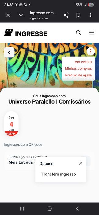 Ingresso Universo paralelo