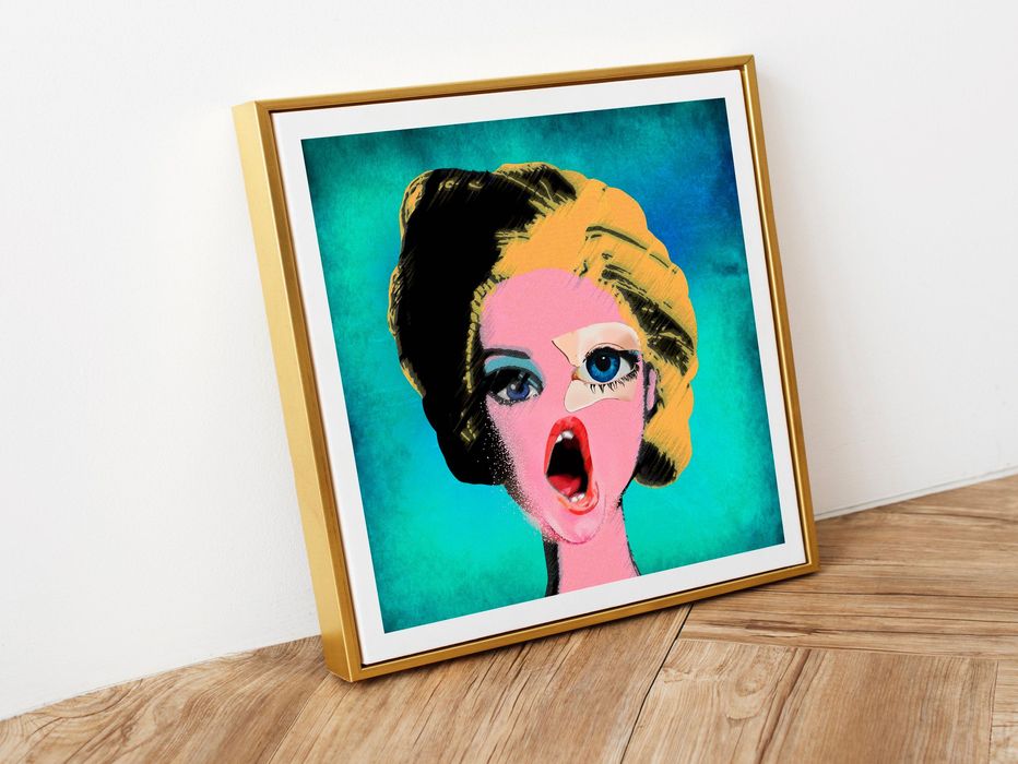 Tela "More beautiful than Barbie" - 50x50cm