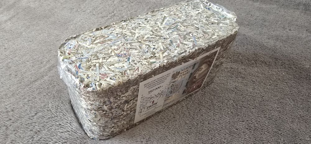 Brykiet z Banknotów – 350.000 zł (500 PLN)