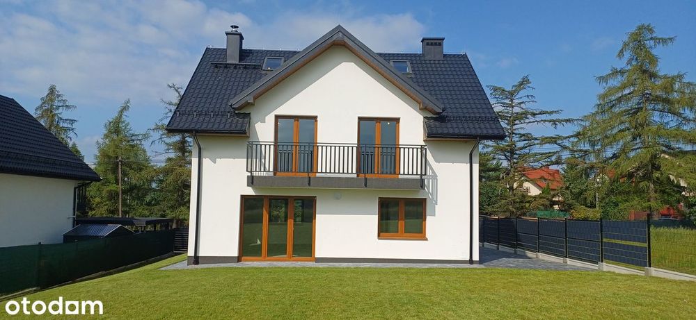 Nowy dom wolnostojący Szyce 170 m2 działka 8,46 ar ogrodzenie kominek