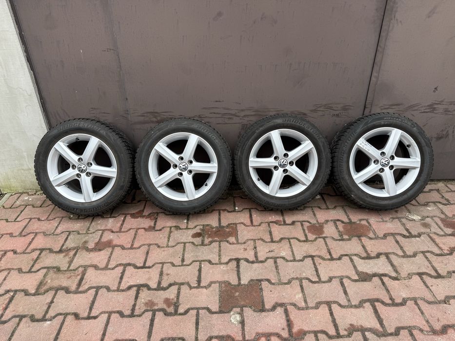 Komplet kół zimowych 5x100 Vw Skoda Seat 185/60/15 Bridgestone