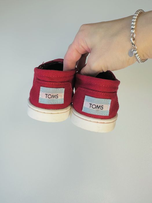Червоні дитячі кеди сліпони toms 31 розміру