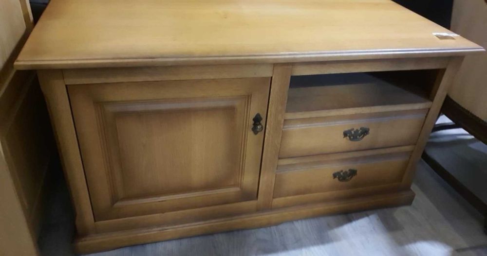 szafka RTV drewniana dębowa solidna masywna holenderska jasna FV DOWÓZ