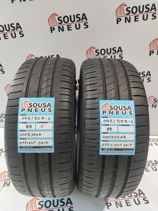 2 pneus semi novos 195-50R16 Goodyear - Oferta dos Portes