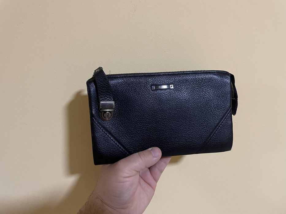 Чоловічий шкіряний клатч Gufo, двосторонній