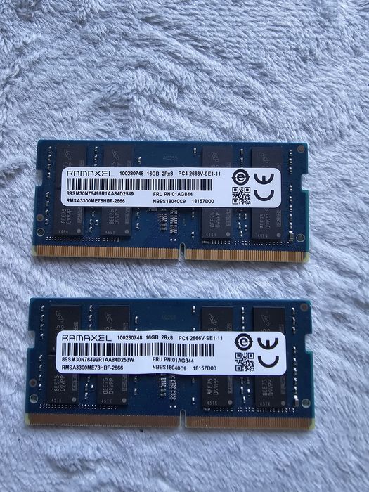 32GB DDR4 Ramaxel 16gb x 2  pc4-2666V