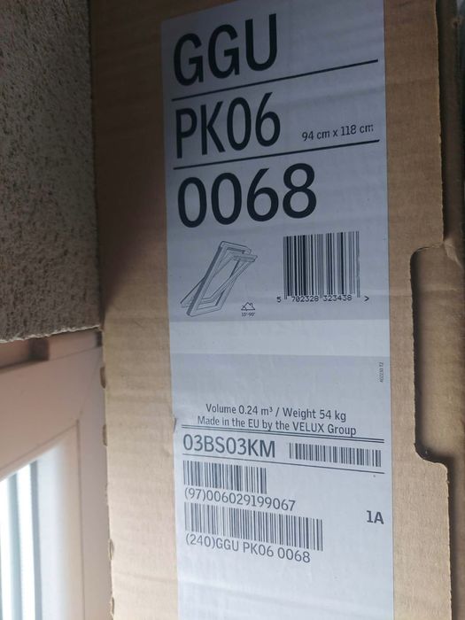 Okno dachowe Velux GGU PK06 94x118 3-szybowe nowe antracyt