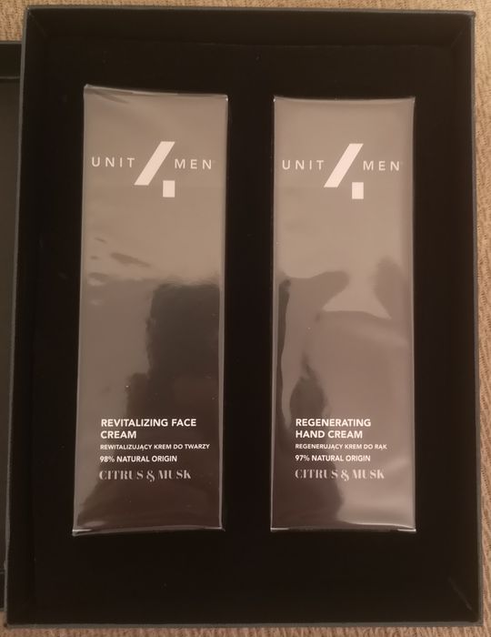 Nowy UNIT4MEN Zestaw Pielęgnacyjny Krem do Twarzy + Krem do Rąk Citrus