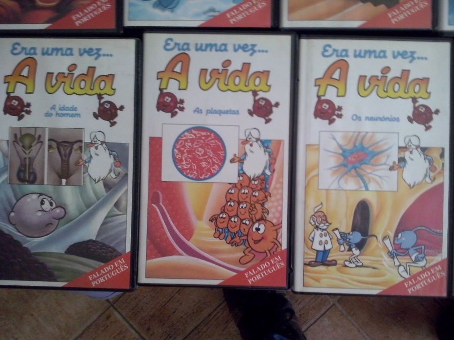 colecção, de cassetes video vhs, era uma vez, A vida