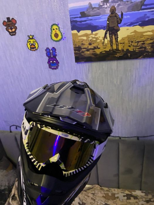 Мото шлем кросовий