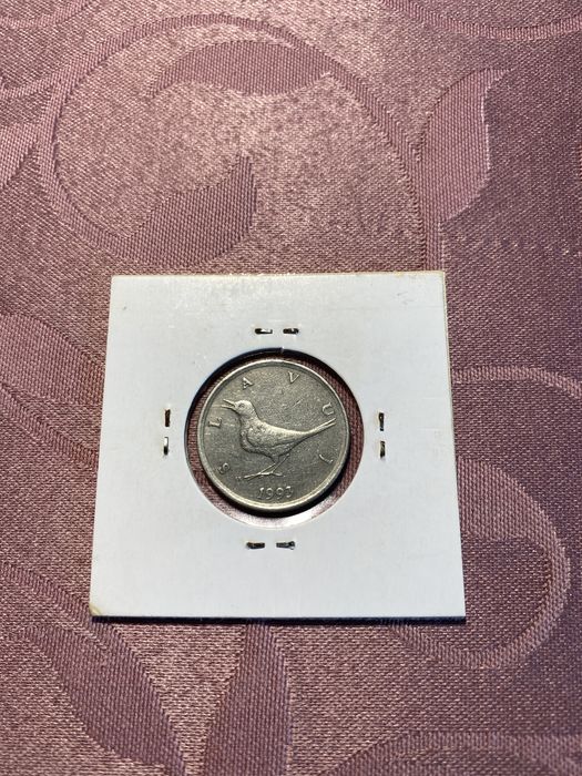 Moeda Croácia (1 Kuna 1993).