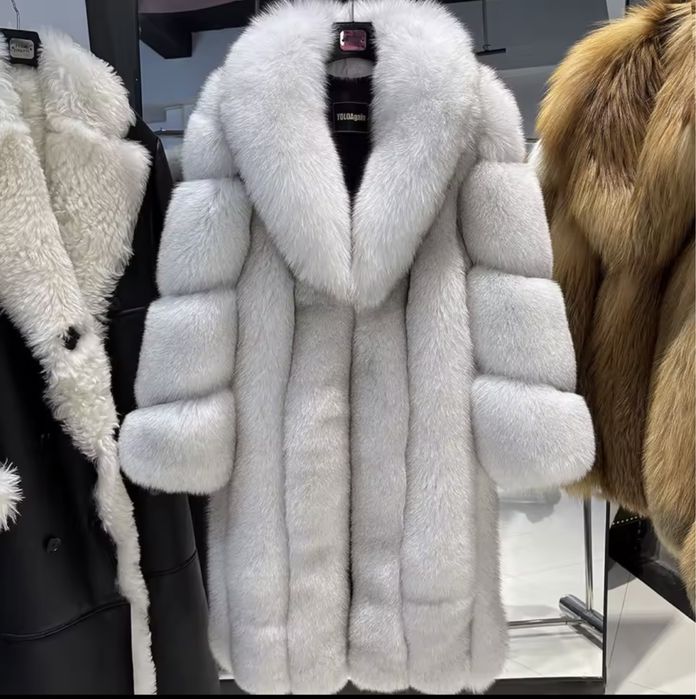 Kontantto futro plaszcz naturalny z lisa  xs-3xl obledne