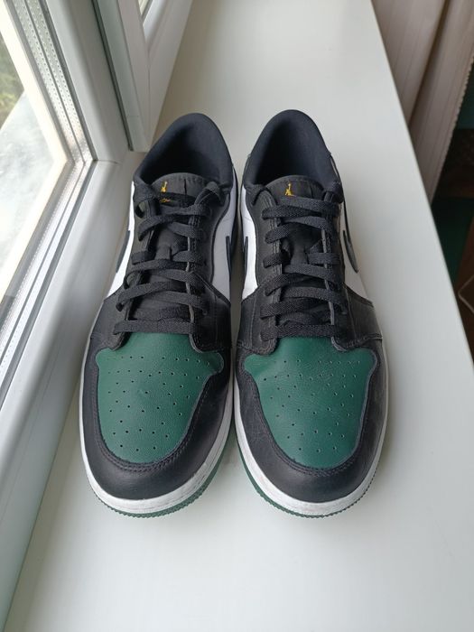 Кросівки NIKE AIR Jordan 1 Low G Black/Green розмір 48,5. Оригінал