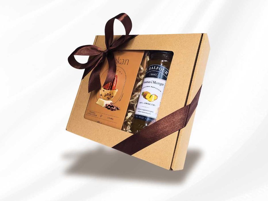 Prezent na Dzień Matki – Elegancki box z kokardką [BRĄZ]