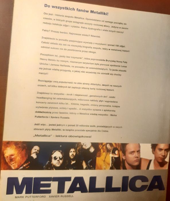 Książka Metallica historia zespołu