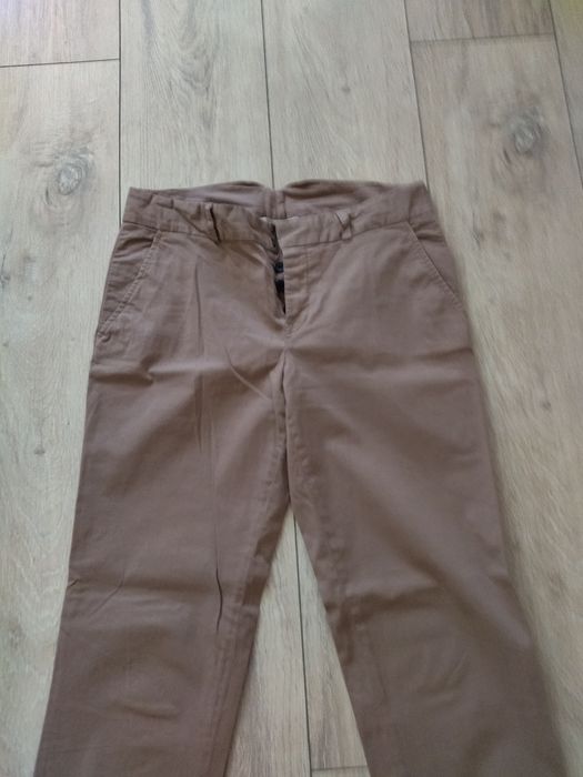 Spodnie damskie beżowe- bawełna z laycrą - stan nowe r.S