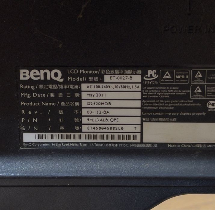 Монітор Benq ET0027b 24’’ FullHD