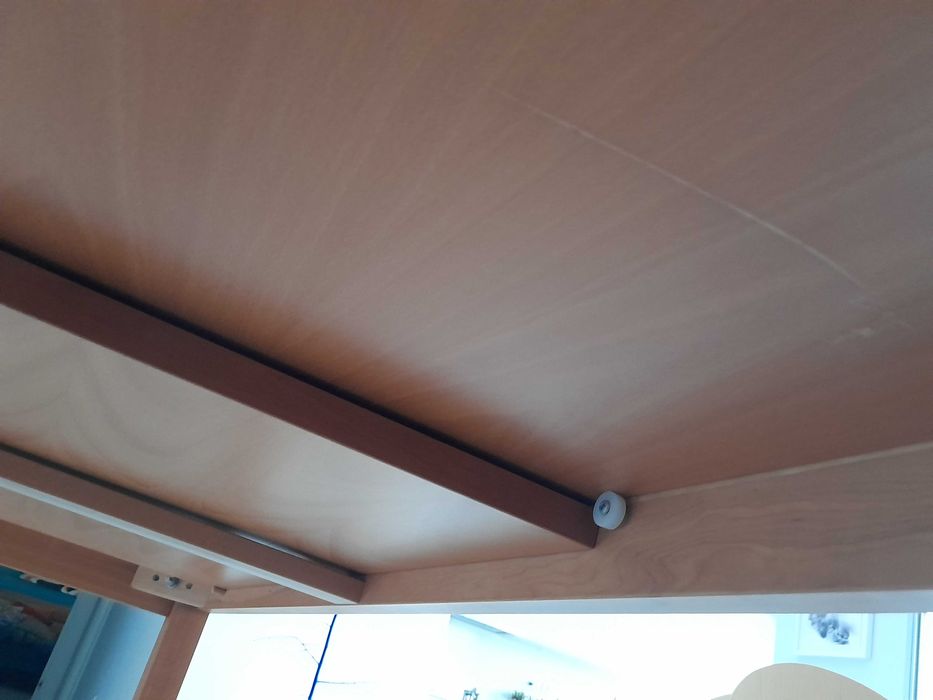 Mesa extensível para jantar ou reuniões, 1,60 × 0,90 m (fechada) e 2,60 × 0,90 m (aberta)