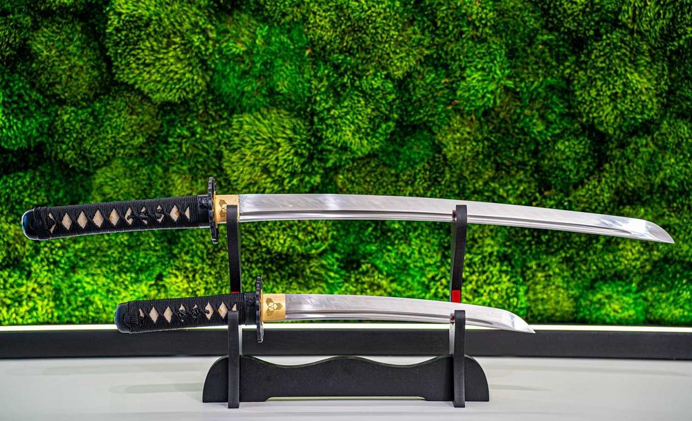Miecz Wakizashi + Sztylet Tanto T10 | Japoński Zestaw Samurajski | Full Tang | Hartowanie w Glinie