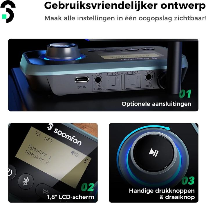 Adapter audio Bluetooth 5.0