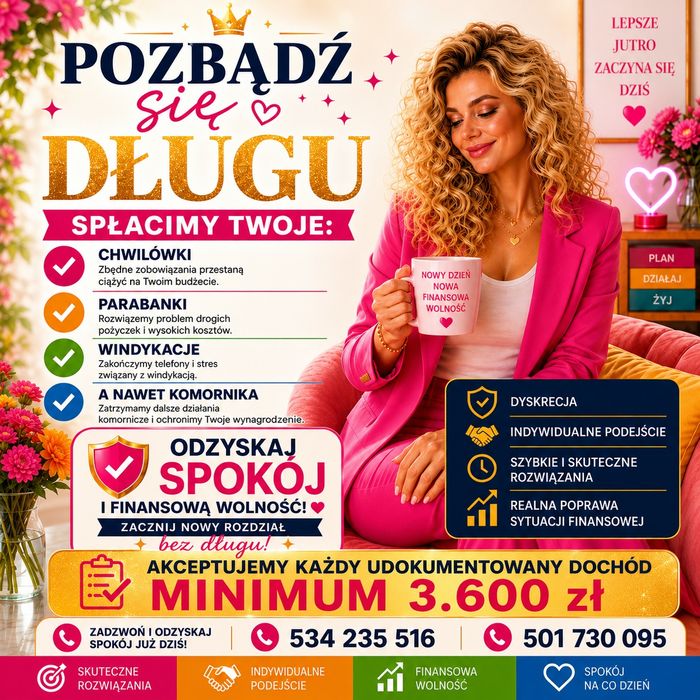 Konsolidacja, spłata  Chwilówek, pożyczka prywatna, kredyt na spłatę