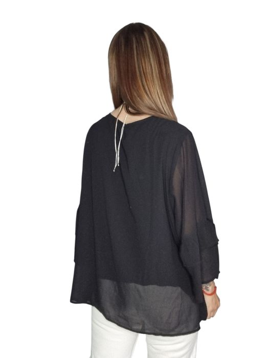 Czarna bluzka sheego rozmiar xxl 44