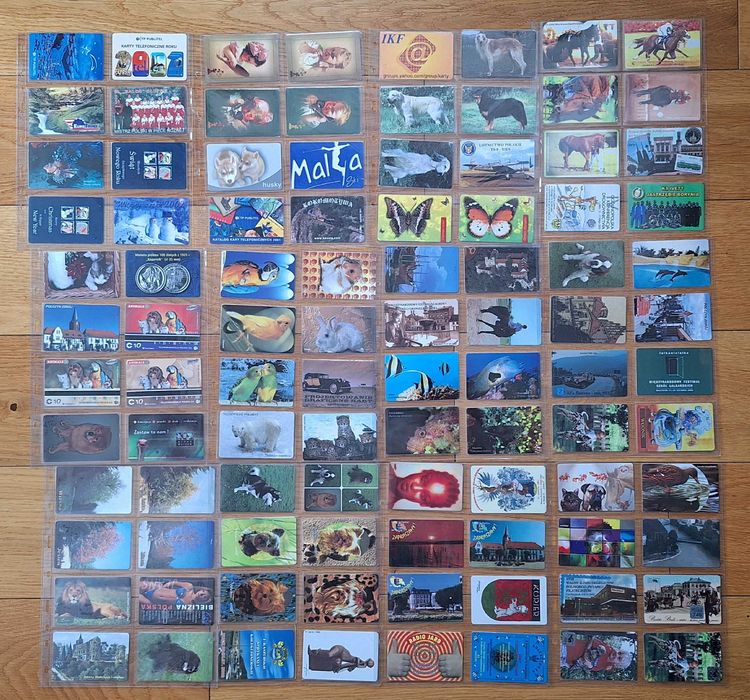 karty telefoniczne komercyjne magnetyczne 96 sztuk