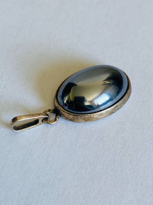 Zawieszka wisiorek srebrny z hematytem