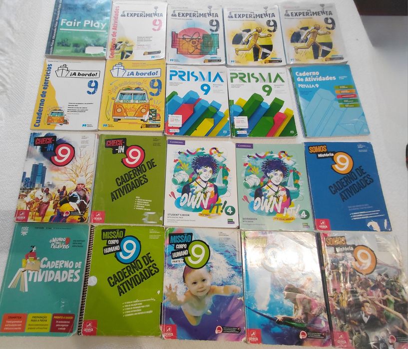 Livros escolares 9° ano.