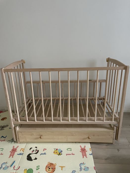 Ліжко дитяче з маятником і шухлядою