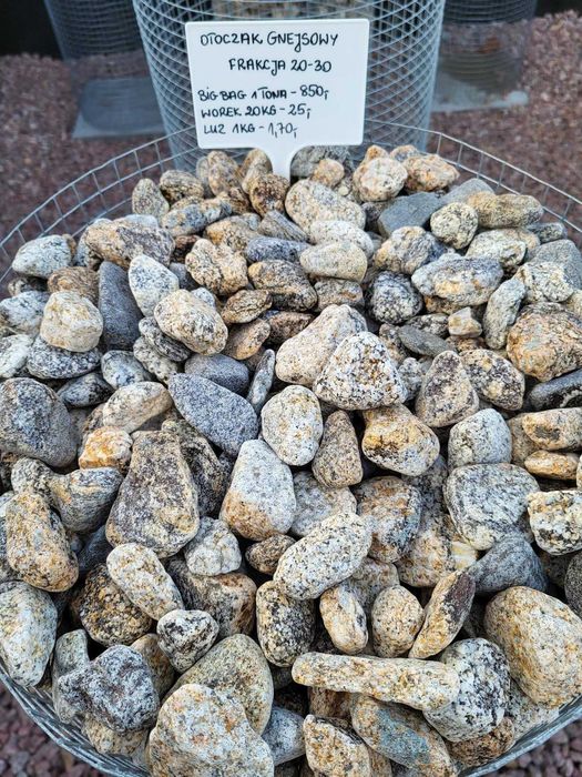 Otoczak Gnejsowy Gnejs Kamień ozdobny do ogrodu rabaty opaski donice