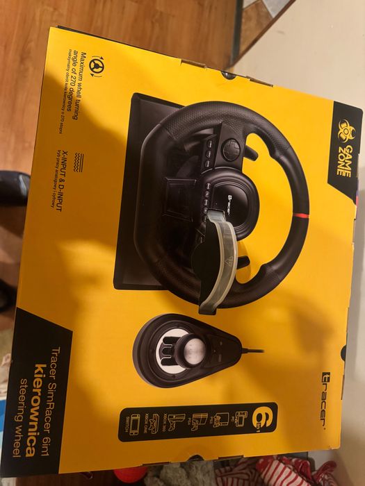 NOWA kierownica Tracer GameZone SimRacer 6w1 – użyta 1 raz | Olsztyn