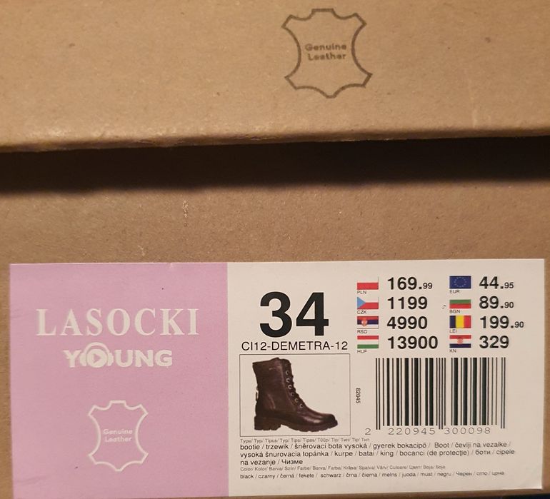 Trzewiki ocieplane Lasocki 34
