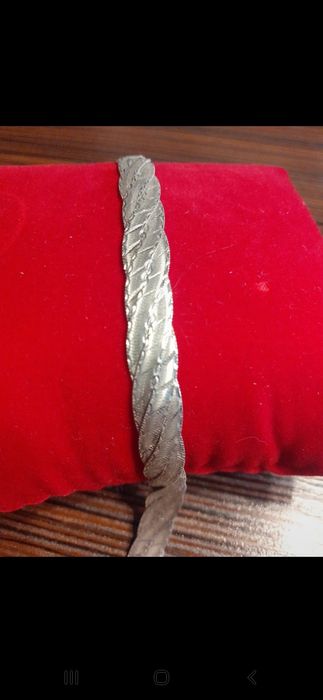 Włoska branzoletka srebrna, próba 925