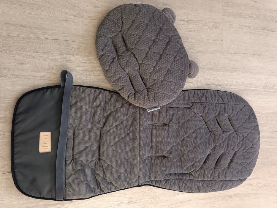 Wkładka do wózka + poduszka beloff kwiaty leśne i velvet. Uniwersalna