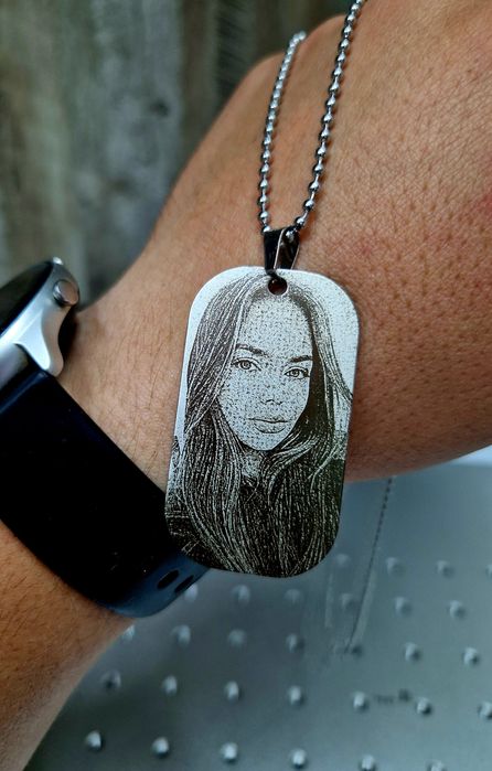 Житони сталеві (1.5-2.0мм) з ВАШИМ ГРАВІЮВАННЯМ/ФОТО