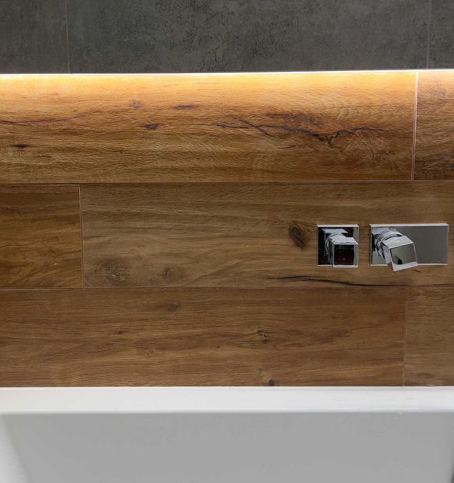 Płytka drewnopodobna gres Evo Ceramika Cava Brown 20x120 cm