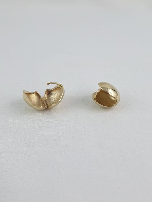 Obłędne modne złote nowe kolczyki Au.585  kulki