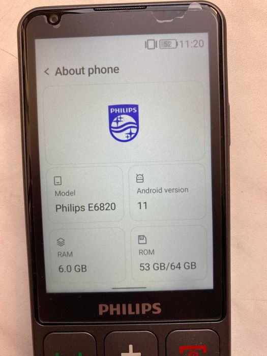 Philips E6820 смартфон с кнопковим керуванням