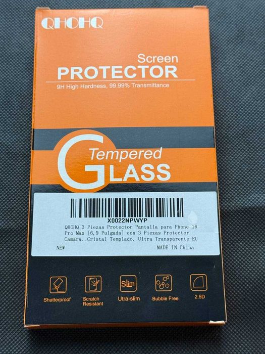 Набір Захисне скло QHOHQ для iPhone 16 Pro Max — 3 ШТ на камери лінзи