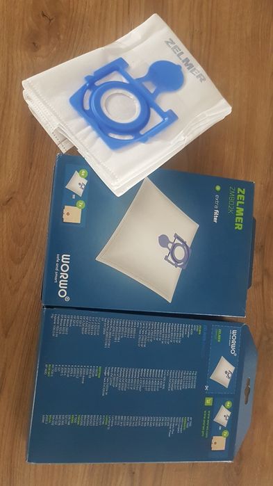 Worki materiałowe do odkurzacza zelmer i inne 11 sztuk + 2 filtry wlot