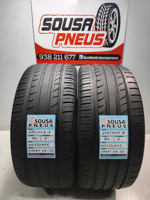2 pneus semi novos 245/40R18 97Y Oferta dos portes