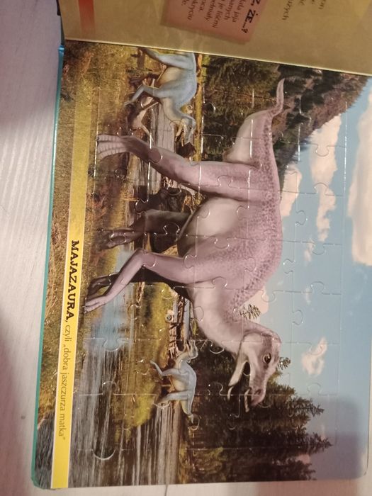 Książka + puzzle Inteligentne dinozaury