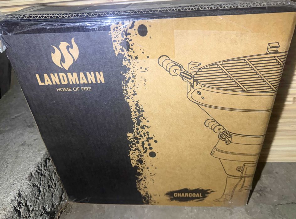 Solidny NOWY grill z żeliwa Landmann (ruszt 35cm) - ciężki i stabilny