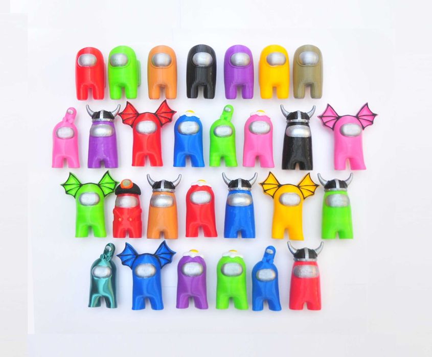 Фигурки Амонг Ас разные скины цветные Among Us цветные амогус скин