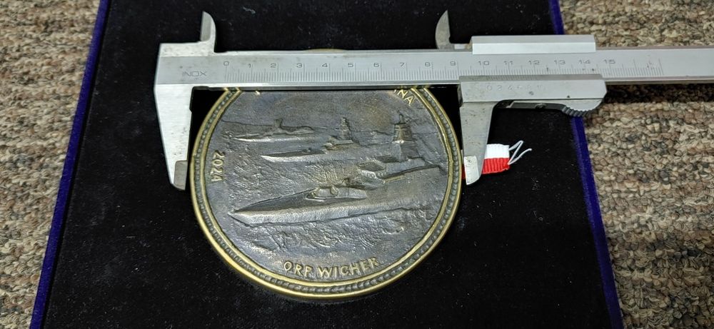 Okolicznościowy medal fregata Wicher Program Miecznik PGZ unikat