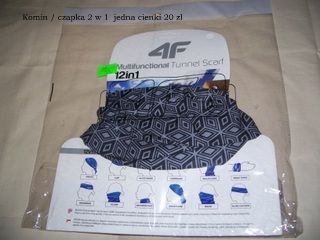 Czapka komin chusta