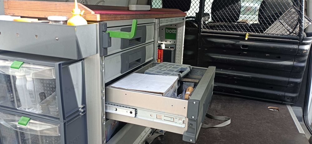 German Bench and Custom Floor for Partner and Similar Vehicles.64187772734082122